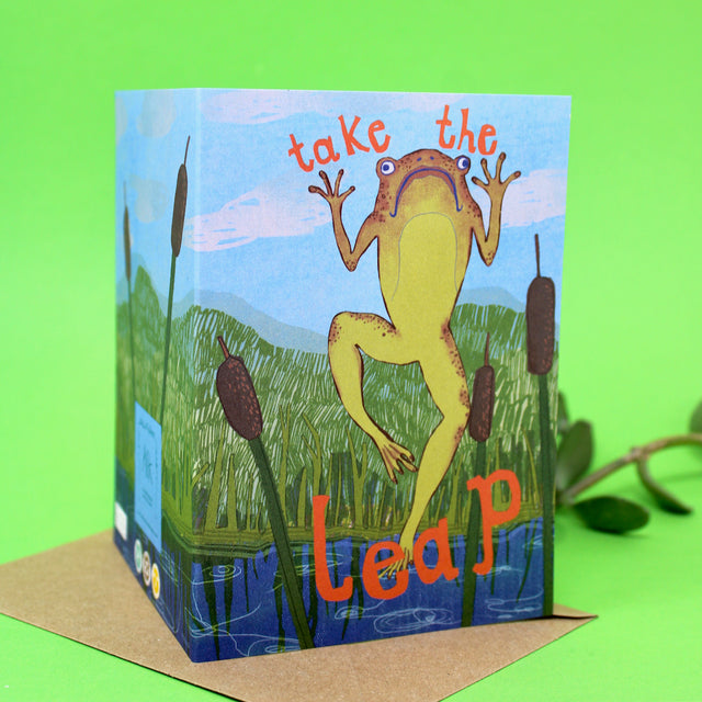 Take the Leap A6 Greetings Card