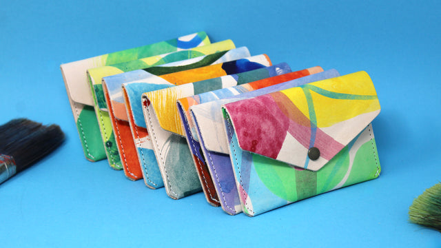 Hand painted Popper Purse