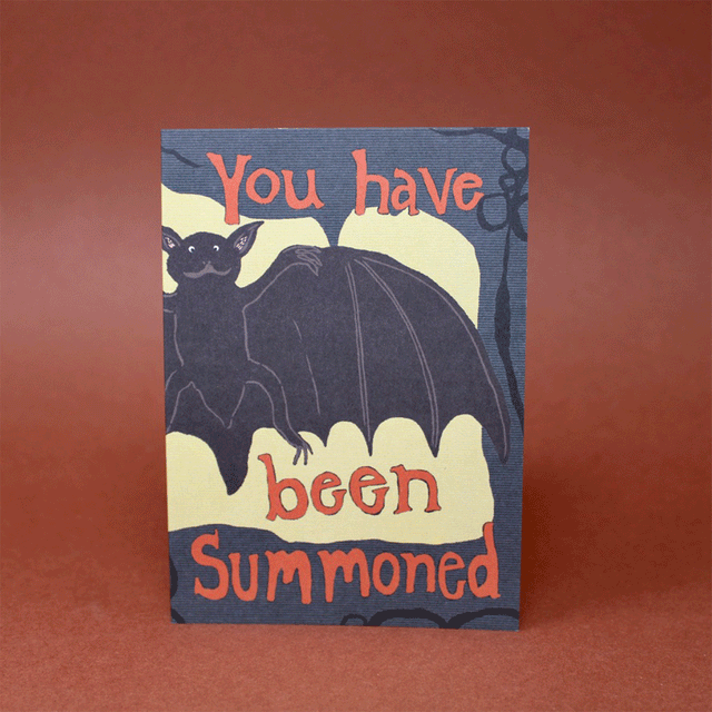 Bat A6 Greetings Card
