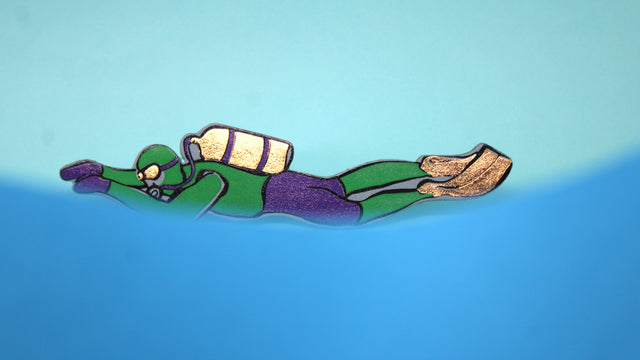 Scuba Diver Bookmark