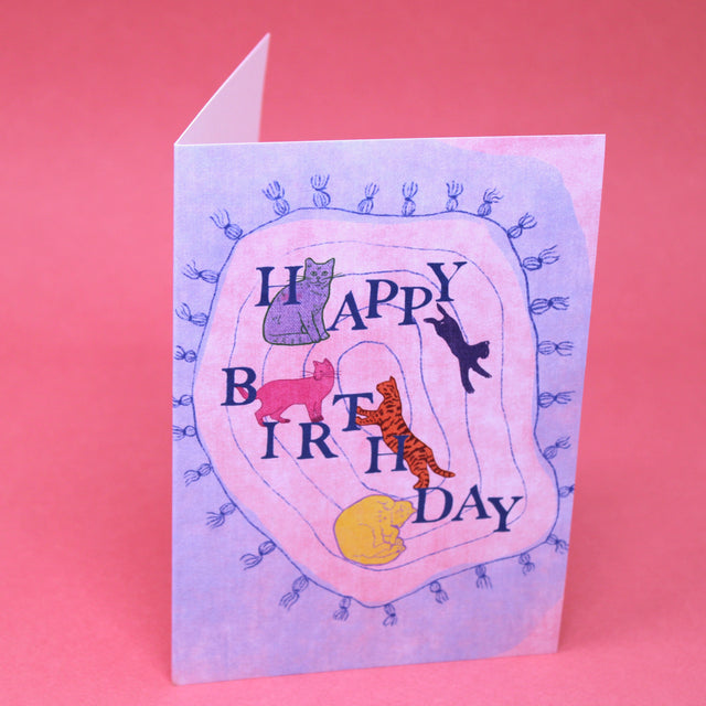 Happy Birthday Cats Greetings Card