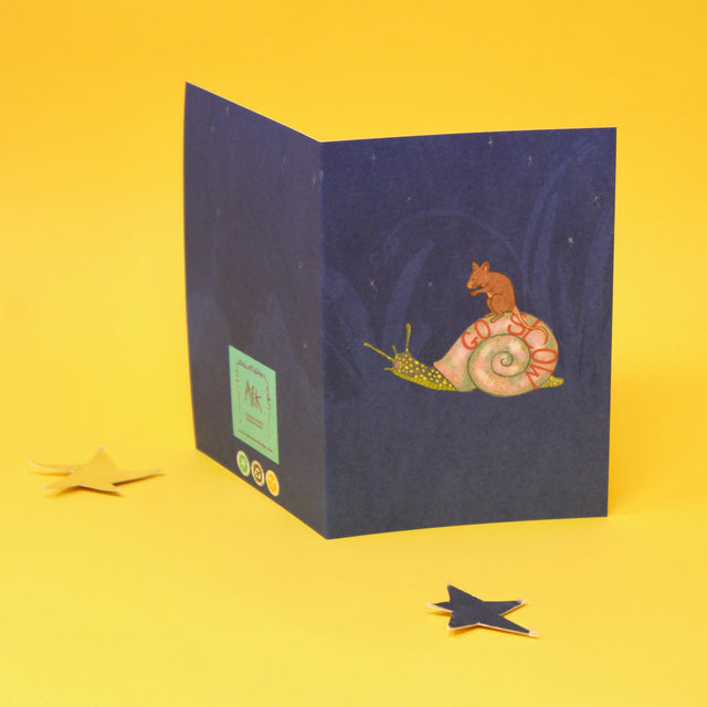 Go Slow Snail Greetings Card