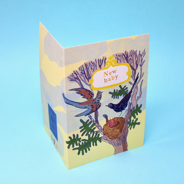 New Baby Bird Greetings Card
