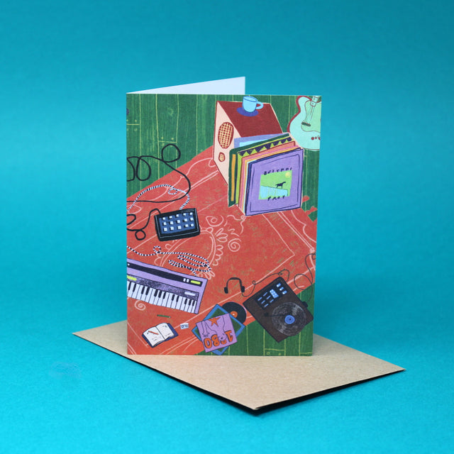 Messy Musician A6 Greetings Card