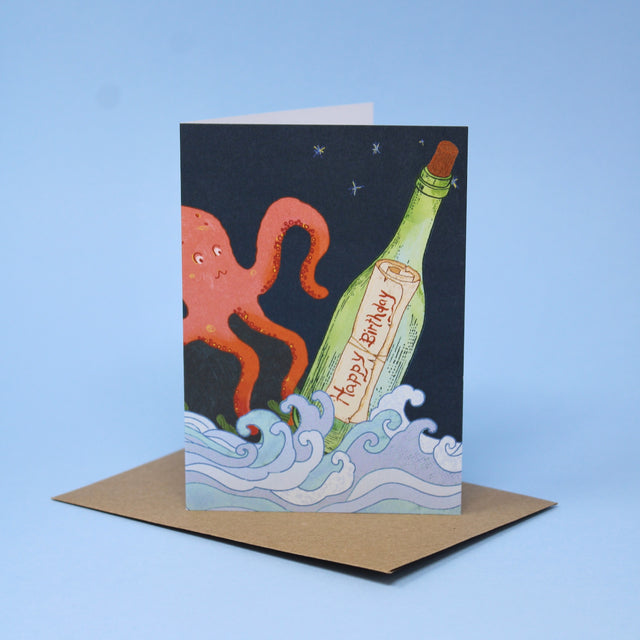 Message in a Bottle A6 Greetings Card