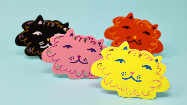 Fat Cat Coasters - Set of 4