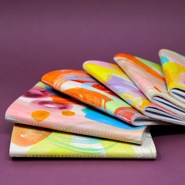 Hand Painted A6 Sketchbook - Assorted Colours
