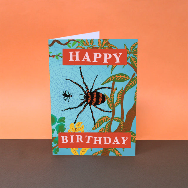 Birthday Spider A6 Greetings Card