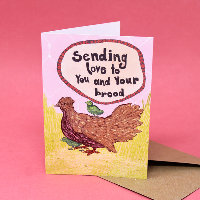 Love your Brood A6 Greetings Card