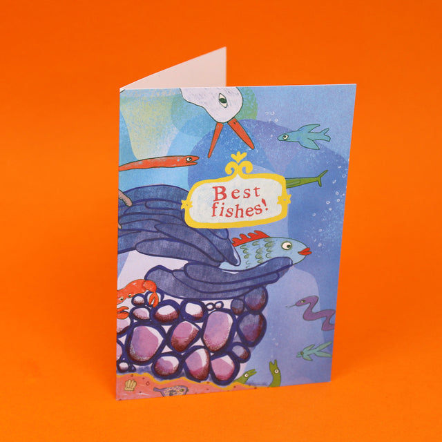 Best Fishes A6 Greetings Card