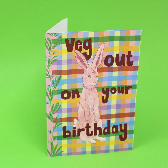 Veg Out A6 Greetings Card