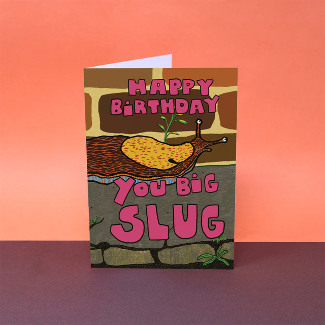 Big Birthday Slug A6 Greetings Card