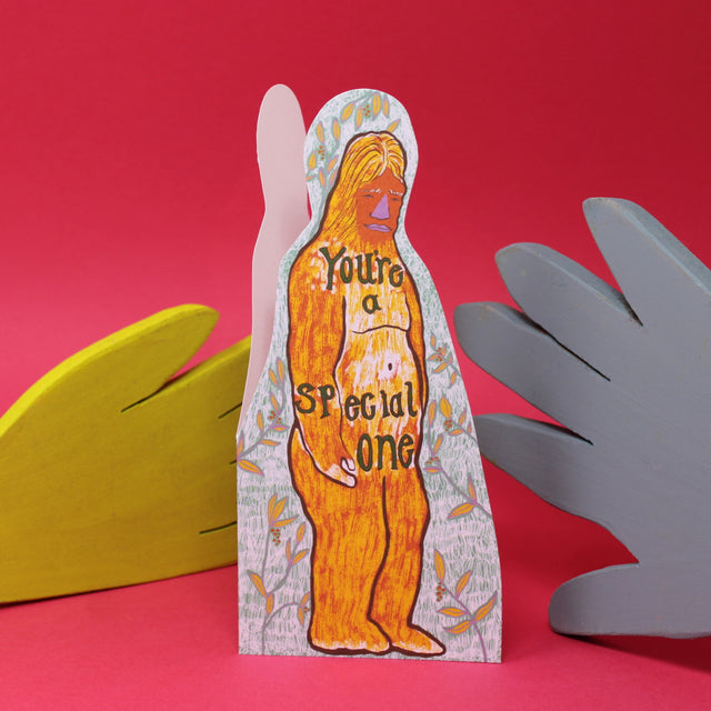Yeti Shaped Greetings Card