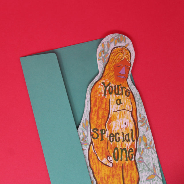 Yeti Shaped Greetings Card