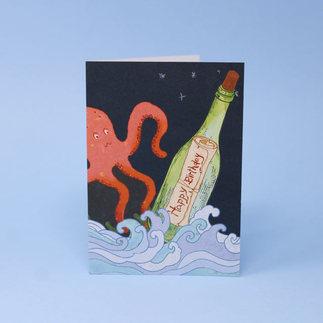 Message in a Bottle A6 Greetings Card