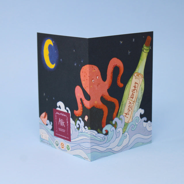 Message in a Bottle A6 Greetings Card