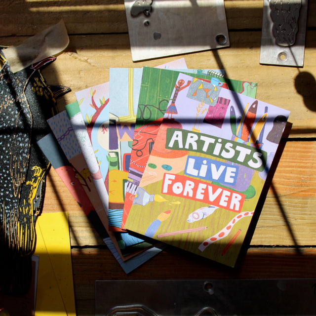 Artists Live Forever A6 Greetings Card