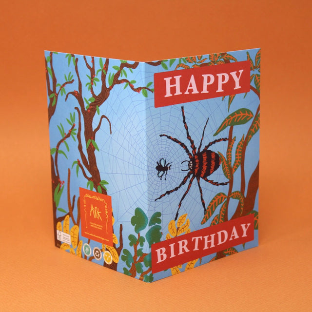 Birthday Spider A6 Greetings Card