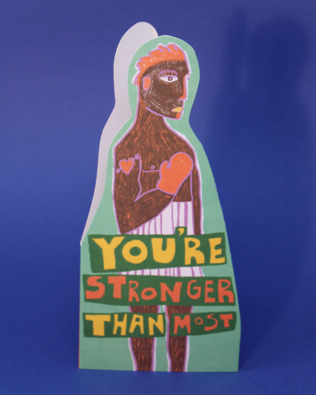 Stronger Shaped Greetings Card
