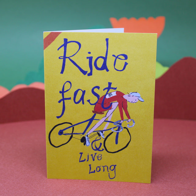 Ride Fast A6 Greetings Card