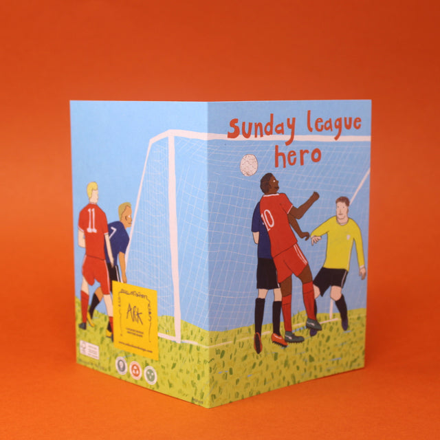 Sunday League Hero A6 Greetings Card
