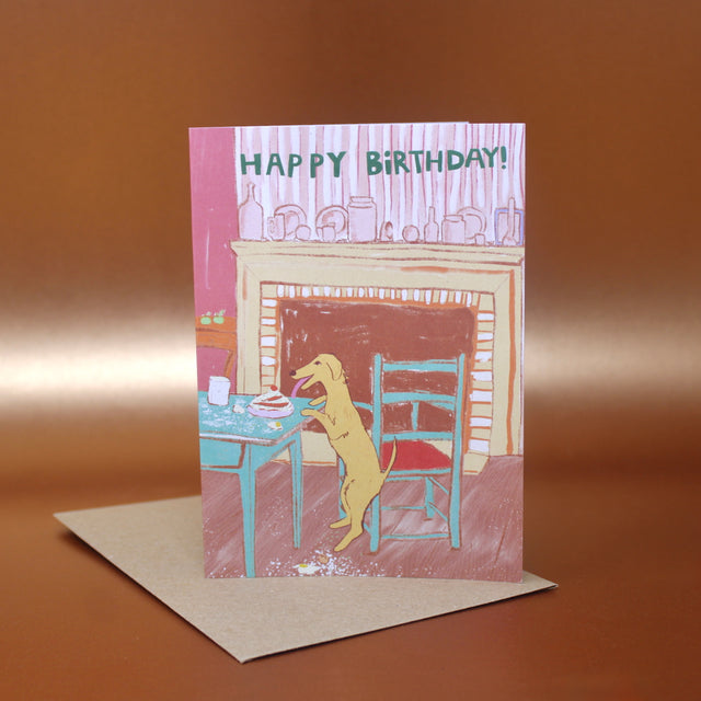 Happy Birthday Bad Dog A6 Greetings Card