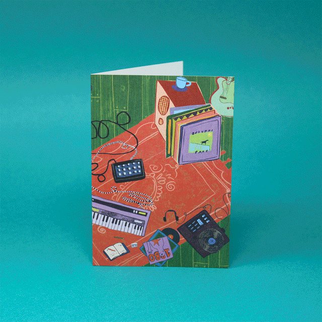Messy Musician A6 Greetings Card