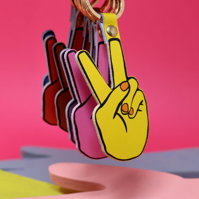 Peace Sign Key Fob